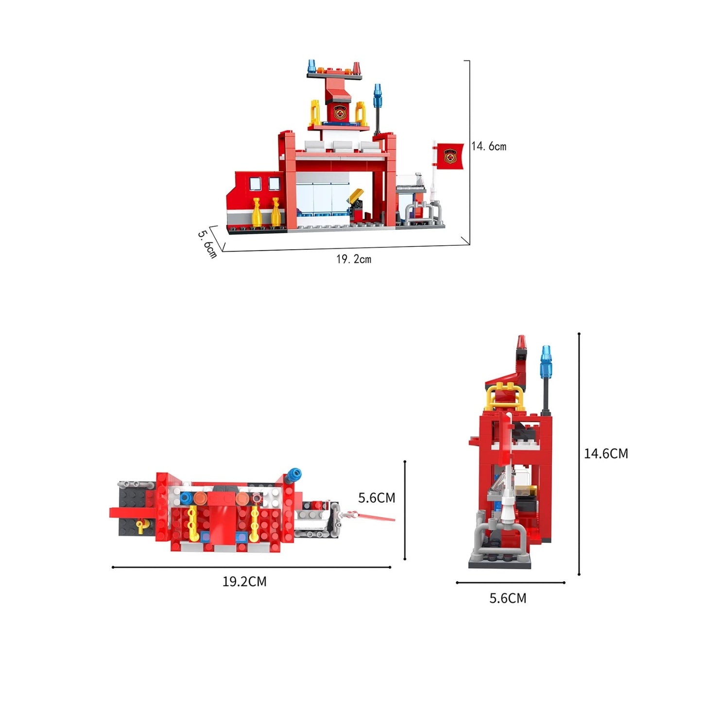 Fire Building Blocks Set 854 pcs