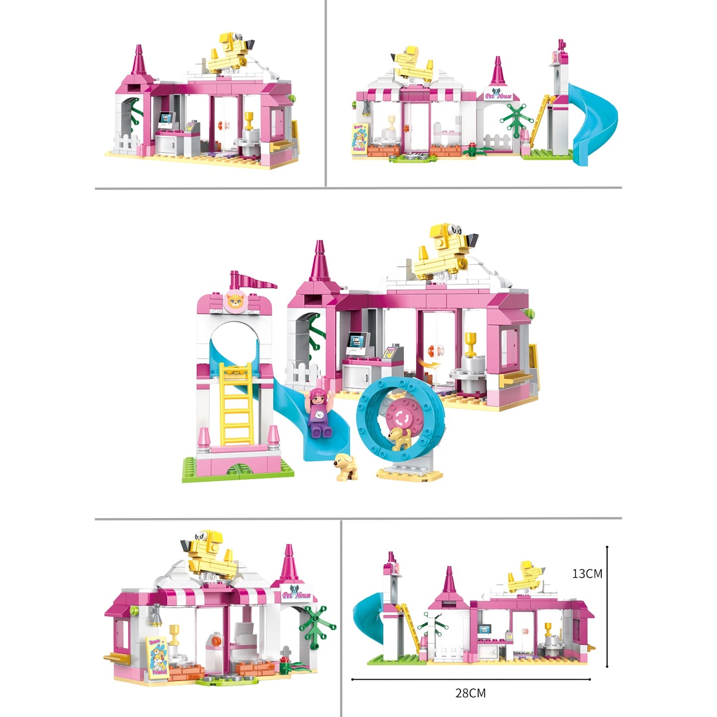 Pets Family Building Blocks Set 244 pcs