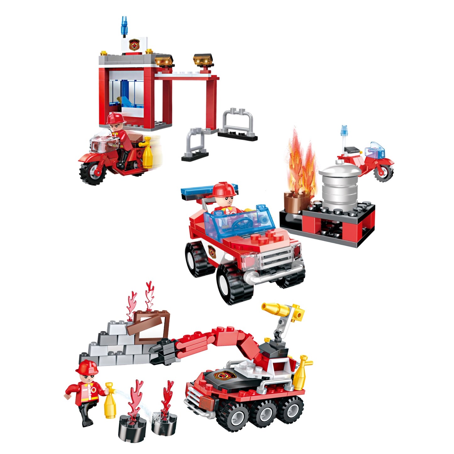 Fire Building Blocks Set 854 pcs